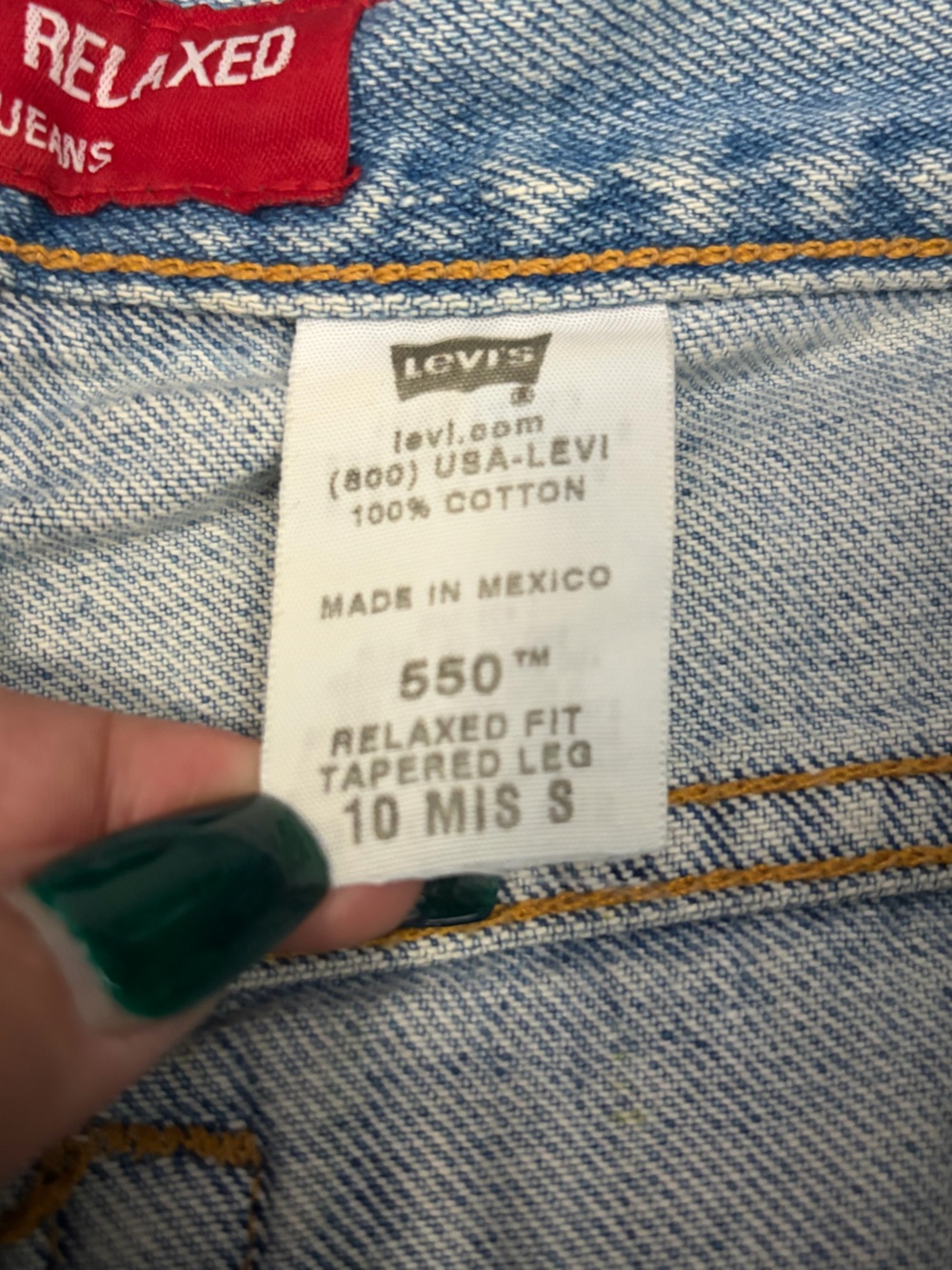 Levi's Relaxed 550 Light Blue Boyfriend Jeans with Floral Patchwork 10 - Picture 9 of 12